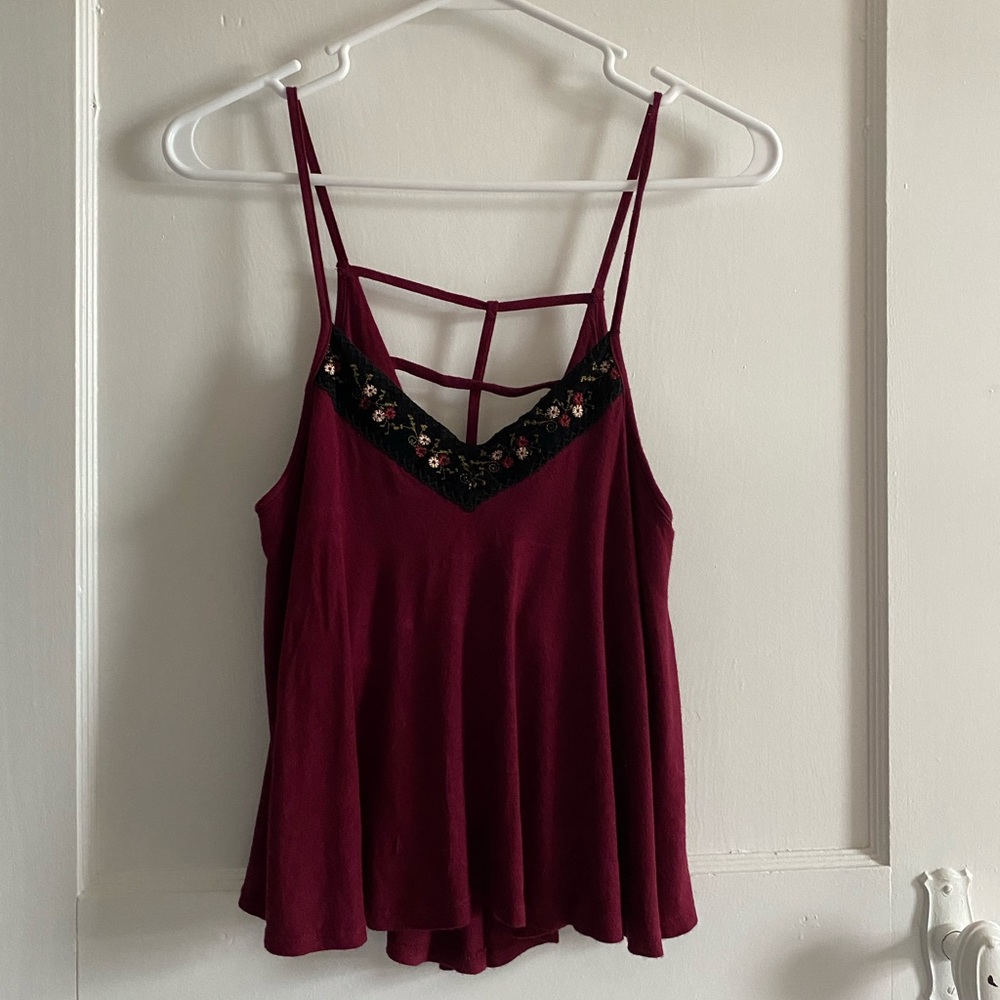 Maroon Monteau Sleeveless